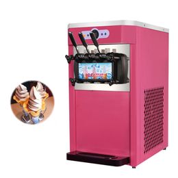 Electric Ice Cream Machine Stainless Steel Ice Cream Makers Three Colours Soft Sweet Cone Vending Machine