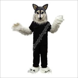 Christmas Grey Wolf Mascot Costume Cartoon Character Outfits Halloween Carnival Dress Suits Adult Size Birthday Party Outdoor Outfit