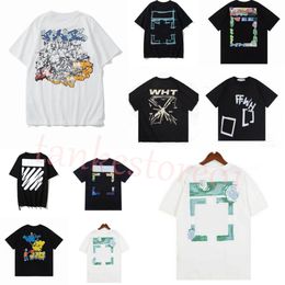 Off Men's T-shirts Offs White shirts tees Irregular Arrow Summer Finger Loose Casual Short Sleeve T-shirt for Men and Women Printed Letter xw on the Back Print fu1s
