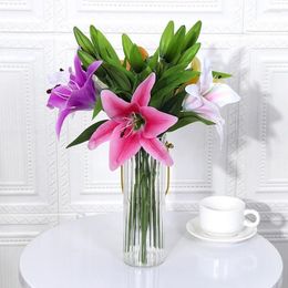 Decorative Flowers Fake Lily Weddings And Events Decoration DIY Gift Female Interior For Home Room Party Decor Pography 3D Printing