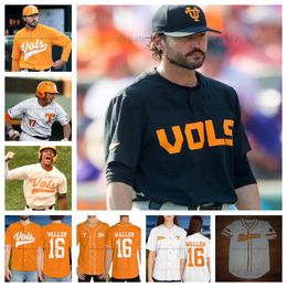 Customize Tennessee Volunteers Baseball jerseys Andrew Behnke Colby Backus 43 JJ Garcia 44 Zane Denton Dylan Dreiling Hunter Sloop Sechrist all stitched