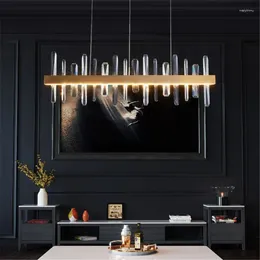 Chandeliers Luxury K9 Crystal Chandelier LED Lighting For Living Room Restaurant Bar 30W 40W Long Gold Art Deco Hanging Lamp