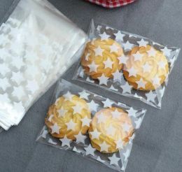 wholesale Star Design Adhesive Bag Cookies DIY Gift Bag For Christmas Wedding Party Candy Food Packing ZZ