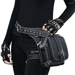 Waist Bags Gothic Women Bag Motorcycle Drop Leg Hip Bum Belt Fanny Pack Men Holster Steampunk Rock Messenger Crossbody