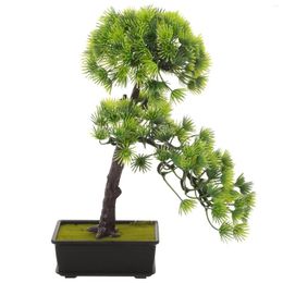 Decorative Flowers Simulation Welcome Pine Houseplants Fake Ornaments Decor Artificial Indoor Home Desk Bonsai Tree Plastic Mini