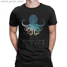 Men's T-Shirts Crazy Deadmau5 Cthulhu Sleeps Tshirt Men Crew Neck Pure Cotton Graphic T Shirts Short Sle Clothing Party Camisa Streetwear L231208