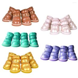 Dog Apparel Shoes Slip-Resistant Waterproof Design 4 Pcs/Set Pet Winter Snow Boots Casual Warm Booties For Small Medium Dogs