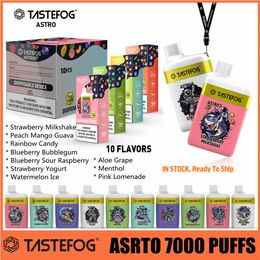 VAPER Tastefog Astro 7000 puffs disposable vape pen 2% puff 7000 disposable vapes 10 Flavours in stock