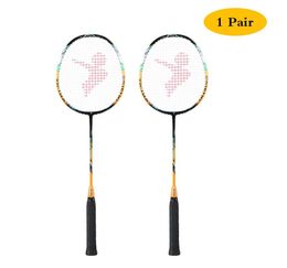 Professional 2 Player Badminton Bat Replacement Set Ultralight Carbon Fibre Badminton Racquet with Bag Raket8862245