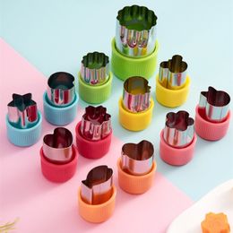 Water Bottles Leeseph 12 Pcs Vegetable Cutter Shapes Sets Mini Size Cutters Fruit Kids Food Pastry Stamps Mold Biscuits 231207