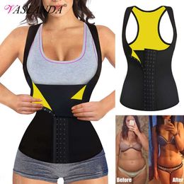 Women Shaperwear Neoprene Sauna Sweat Waist Trainer Corset Tank Top Slimming Tummy Belly Girdle Body Shaper Push Up Vest