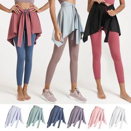 Stage Wear Women Ballet Dance Lace-up Skirt Lady Sports Yoga Gymnastics Wrap Skirts Practise Skating Costume