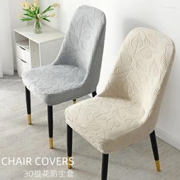 Chair Covers 3D Carved Cover Curved Dining Table Stool Elastic Household Sets Anti-Scratching Universal