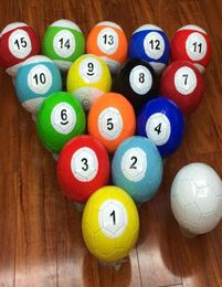 5 Inflatable Snook Soccer Ball 16 Pieces Billiard Ball Snooker Football Snookball Outdoor Game Kick billiards2202306