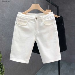 Men's Jeans 2023 Summer New Men's Classic Fashion Solid Colour Denim Shorts Men's Casual Slim Comfortable Large Size High-Quality Jeans 28-38L231208