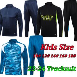 Kids Tracksuit Training suit 23 24 RICE HAVERTZ SAKA MARTINELLI SALIBA HAALAND GREALISH STERLING football set soccer set kids size 10 12 14 16 18