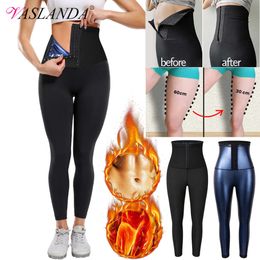 Women Sauna Compression Slimming Leggings Fat Burning Thermo Sweat Pants Thigh Slimmer Waist Trainer Body Shaper