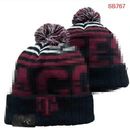 Alabama Crimson Tide Beanies Texas Aggies Beanie North American College Team Side Patch Winter Wool Sport Knit Hat Skull Caps