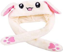 Rabbit Hat Plush Animal Ear Hat Moving Ears Pressing with Airbag Cap for Cosplay Plush Attractive Toys Birthday Gift Bunny Hat9675430