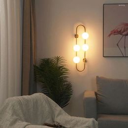 Wall Lamp Modern Led Gold Living Room Bedsides Sconce Light Left Right Study Tv Background Lighting Fixture Indoor Decor