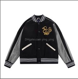 Plus Size Outerwear Coats Luxury Designer Jacket Mens Baseball Embroidered Sportswear And Womens Loose Hip-Hop M-Xxl Drop Delivery Otbtw