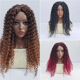 New wig corn perm long curly wig Trojan curly girl wig headband party