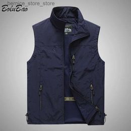 Men's Vests BOLUBAO Spring New Men Waistcoat Outdoor Leisure Solid Color Vest Young Middle-aged Photography Fishing Casual Vest Jacket Male Q231208