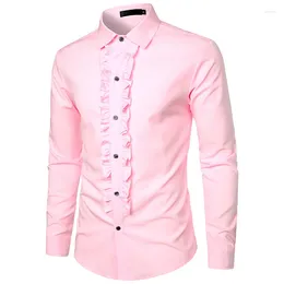 Men's Casual Shirts 2023 Autumn Party Personalized Wedding Dress Long Sleeved Shirt Loose Fashion Versatile