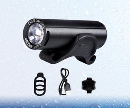 Bike Lights Black 350 Lumens Waterproof USB Rechargeable MTB Front Light XPG LED Headlight Accessories8547035