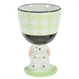 Dinnerware Sets Cup Birthday Party Ceramic Mugs Pinch Easter Goblet Beverage Footed Ice Cream