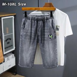 Men's Jeans Plus Size 7XL 8XL 9XL 10XL Men's Denim Shorts Summer Beach Elastic Waist Harem Short Jeans Baggy Oversized Casual Brand ClothingL231208