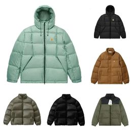 Mens Designer Carhart Hooded Puffer Down Jacket Women Warm Parka Trend 2023 Winter Jackets Outdoor Outwear Thick Coats 688ss fashion