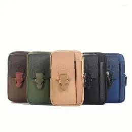 Outdoor Bags Men's Sports Bag Casual Zipper Small Waist Solid Card Mobile Phone Belt Coin Purse