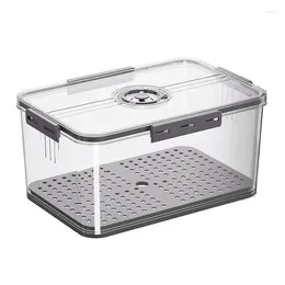 Plates Refrigerator Storage Box For Kitchen Countertop Airtight Loaf Bread Container Time Recording Keeper With Lid