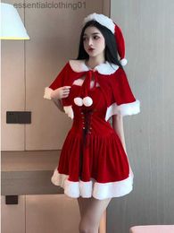 Urban Sexy Dresses 2023 Spring/Summer New Women's clothing Sexy New Year's Christmas War Robe Wrapped Chest backless A-line Solid color Dress FCUQ L231208