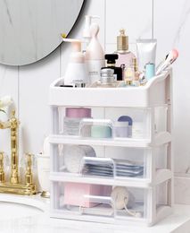 Multi Layer Cosmetic Drawer Makeup Organiser Women Jewellery Container Make Up Brush Cotton Swabs Lipsticks Tissue Storage Box7416869