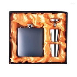 Hip Flasks 8oz Flask Stainless Steel Whisky Wine Pot Set Gift Drinker Drinkware For Outdoor Pocket Travel Camping