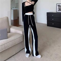 Women's Pants Sports Trousers For Women Joggers Clothing Jogging Fitness Drawstring Sweatpants Loose Baggy Wide Leg One Size G