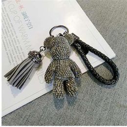 CX-Shirling Cute Bling Full CZ Rhinestones Animal Keychain Car Key Chain Ring Pendant For Bag Charm Gifts209s