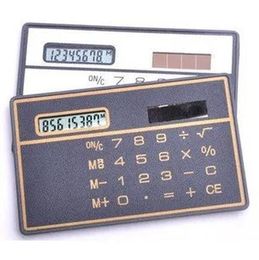 wholesales 30pcs lot Ultra thin card solar calculators Factory solar energy cheapest Wallet Convenience ZZ