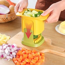 Fruit Vegetable Tools Multifunctional Vegetable Chopper French Fries Cutter Household Hand Pressure Onion Dicer Cucumber Potato Slicer Kitchen Tools 231207