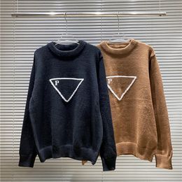 fashion sweater Men women warmth knitwear luxury triangle logo pullover Designer top sweaters Round neck Long Sleeve Asia size S-XXL