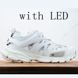 Track Designer Shoes Luxury Casual Womens Mens Outdoors 3.0 Sneaker Lighted Gomma Leather Trainer Nylon Printed Platform Sneakers Men Trainers Led L7UN
