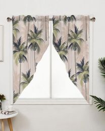 Curtain Tropical Plant Palm Tree Window Treatments Curtains For Living Room Bedroom Home Decor Triangular
