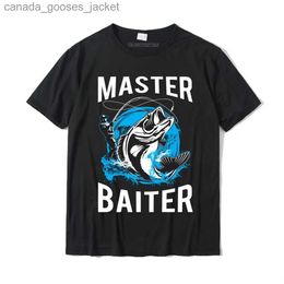 Men's T-Shirts Mens Master Baiter Hoodie Funny Fishing Master Baiter Hoodie Camisas Casual Tops T Shirt For Cotton T Shirt Design Cheap L231208