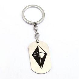 Keychains No Man's Sky Keychain Mans Dog Tag Key Ring Holder Chaveiro Game Chain Pendant Men Gift Jewellery YS1021833222