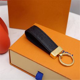 2022 Designer Keychain Key Chain Buckle Keychains LoVers Handmade Leather Keyring Pendant Accessories 5 Color with Box Dust Bag2995