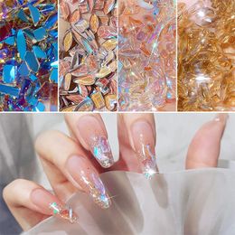 Nail Art Decorations 100Pcs Mix Rhinestone Crystal AB Charm Luxury Nail Art Flatback Gems for Nail 3D Decorations Glitter Manicure DIY Phone Supplies 231207