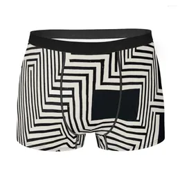 Underpants Simple Geometric Pattern Cotton Panties Man Underwear Ventilate Shorts Boxer Briefs