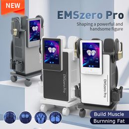 EMSzero High Intensity Focused Electromagnetic Muscle Stimulation Fat Excrescence Removal Professional Body Slimming Device 4 Handles Cushion Machine